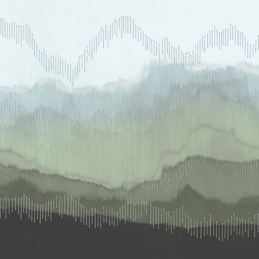 Градиентное панно "Mountain Ridge" арт.ETD19 005, фабрики Loymina, с фактурой фрески, рисунком горного хребта, фабрики Loymina